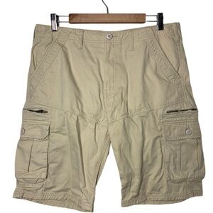 LEGEND & SOUL Cargo Shorts Mens Size 34 Khaki Tan, 100% Cotton